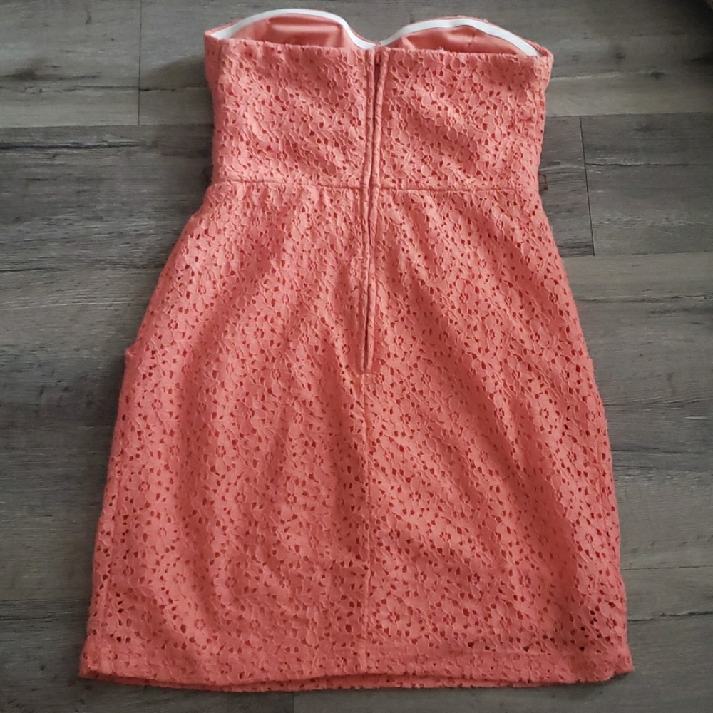 Jodi Kristopher Coral Strapless Dress Juniors - Picture 5 of 5